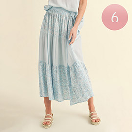 6PCS - Womens Floral Skirt